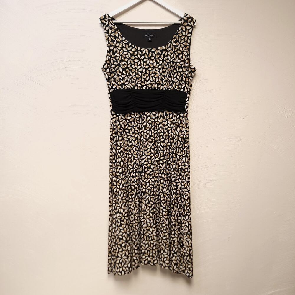 Perceptions Dress Size 14 Tank Top Stretchy Knit Womens Dresses Floral New York